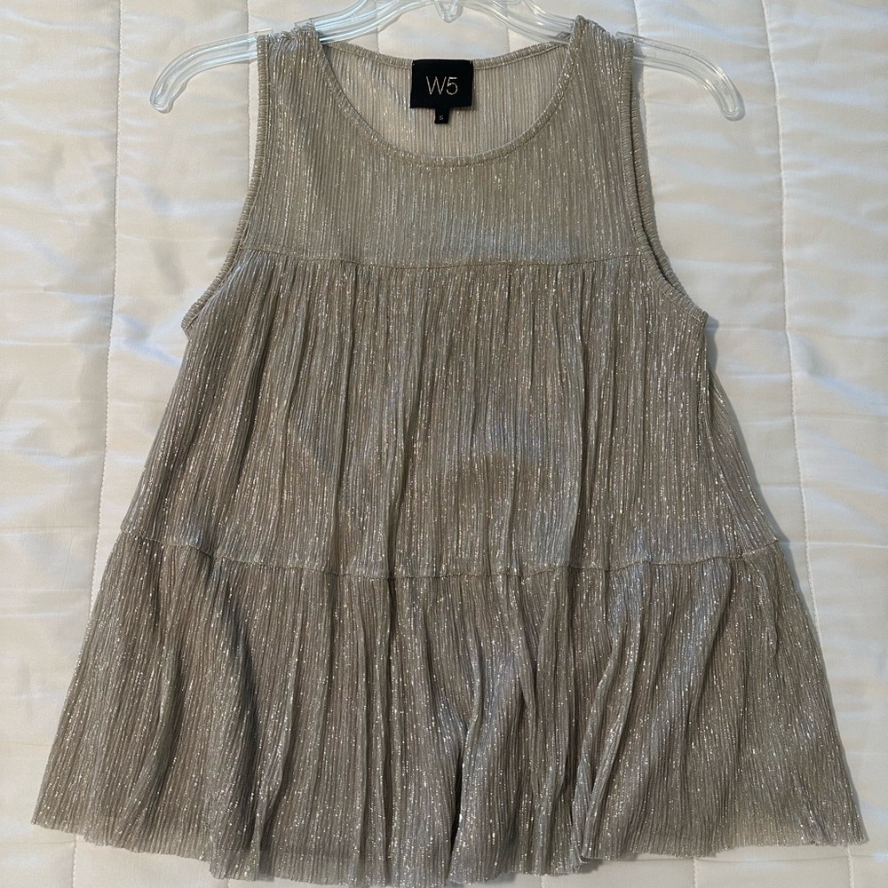 W5 Champagne Gold Shimmery Tank
